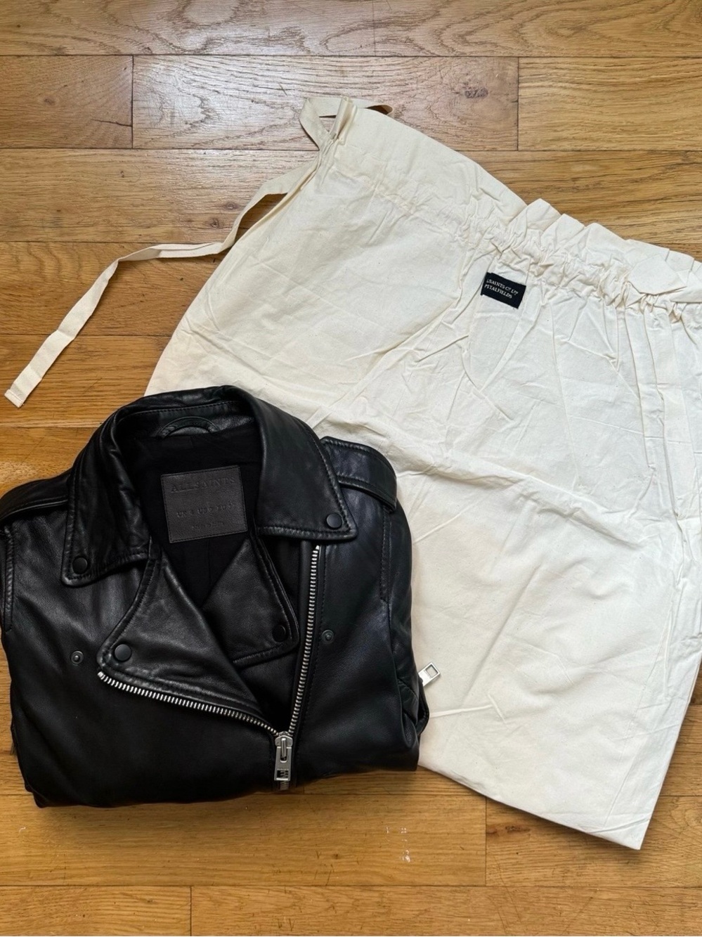 black AllSaints ‘Balfern’ biker jacket (size: 0)